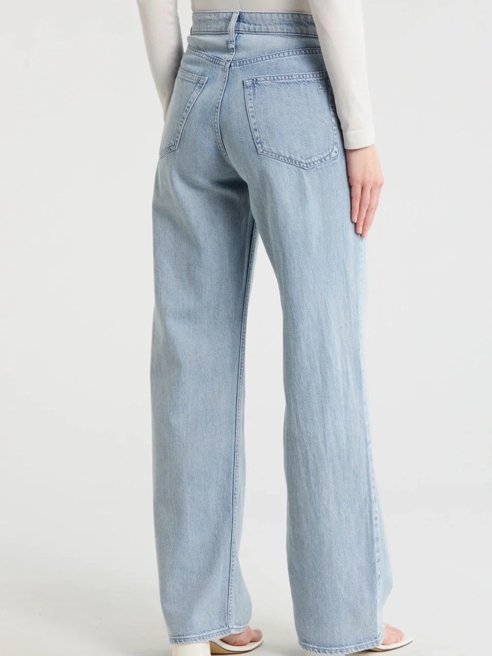 rag & bone Light Blue Wide-Leg Jeans